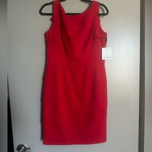 Calvin Klein Vibrant Red Midi Dress